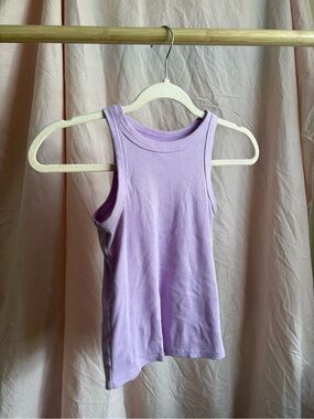 Soft Lavender Ribbed Tank